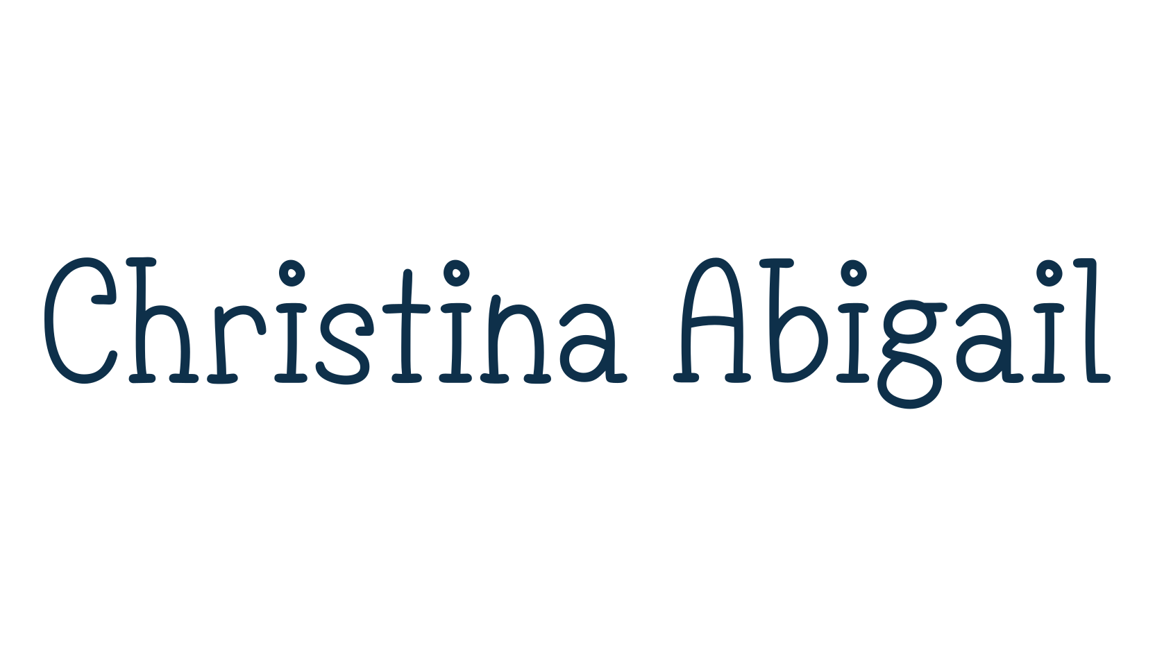 Christina Abigail, fancy decorative font preview