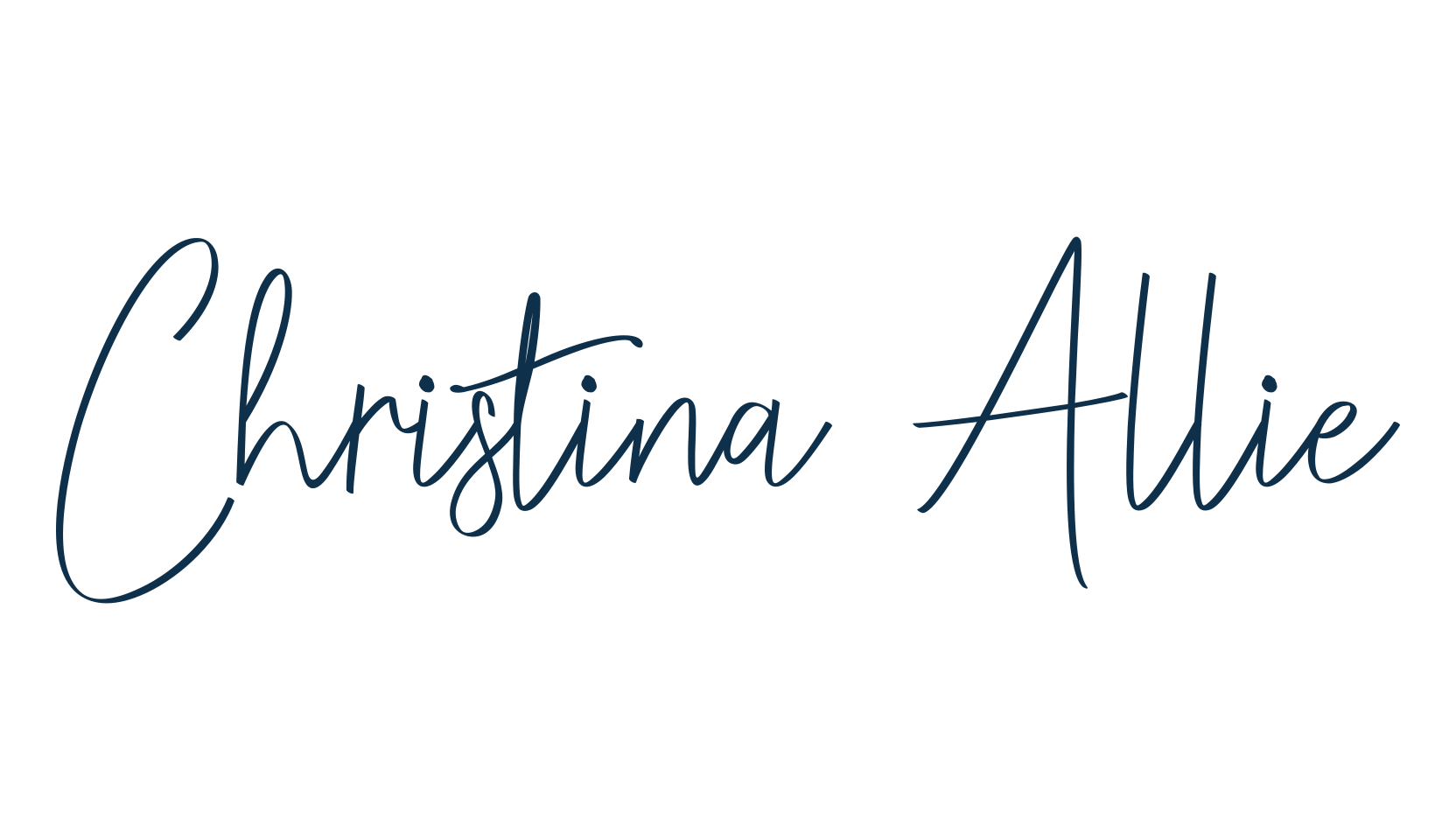 Christina Allie, handwriting font preview