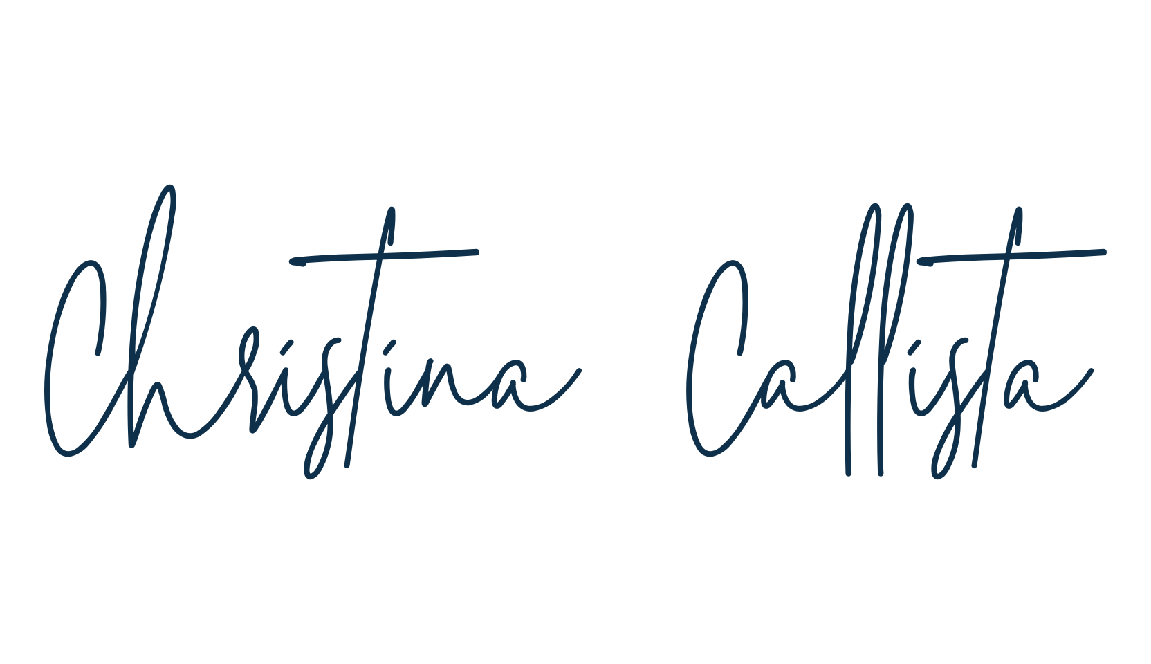 Christina Callista, handwriting font preview