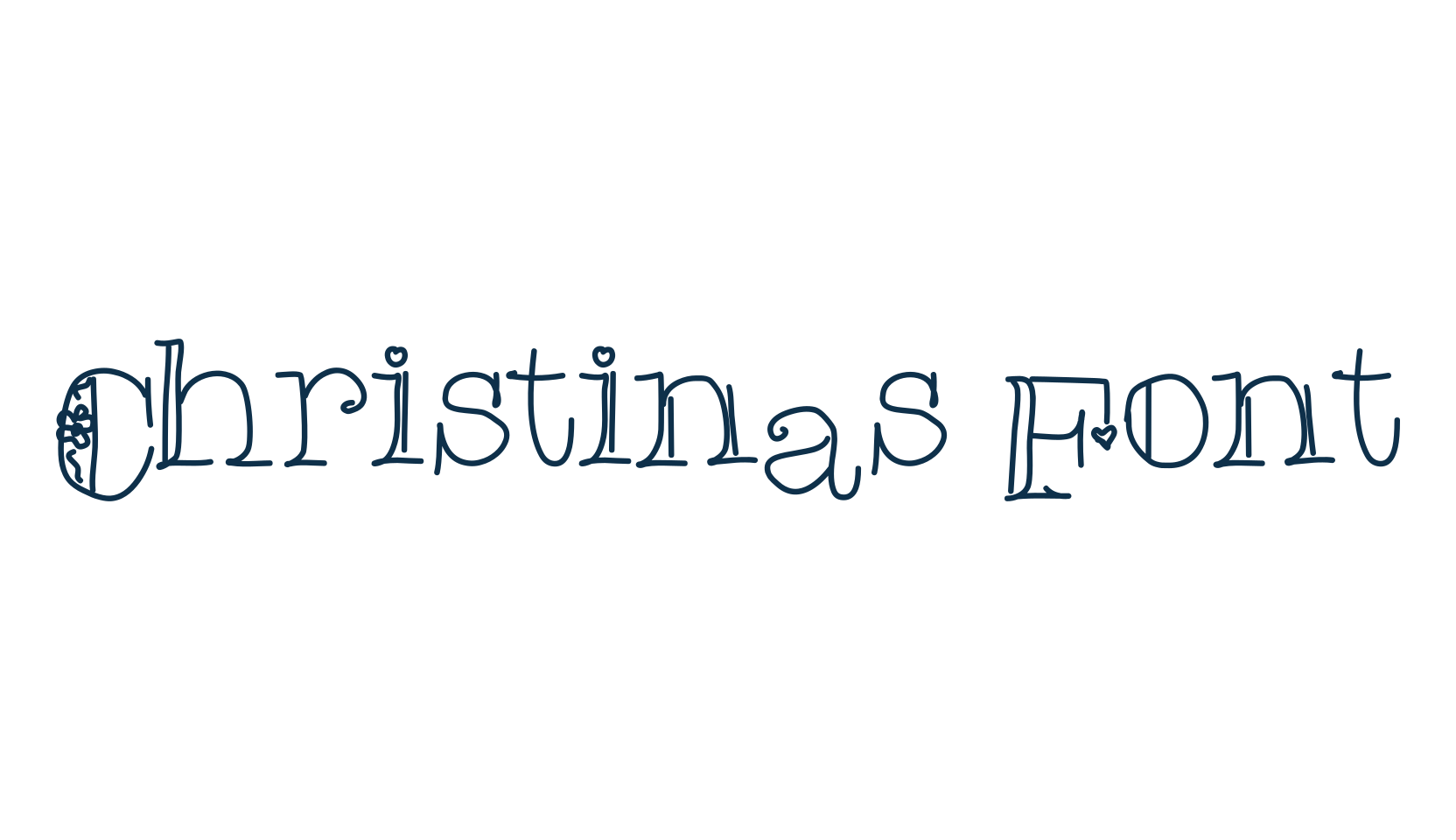 Christinas Font, fancy various decorative font preview