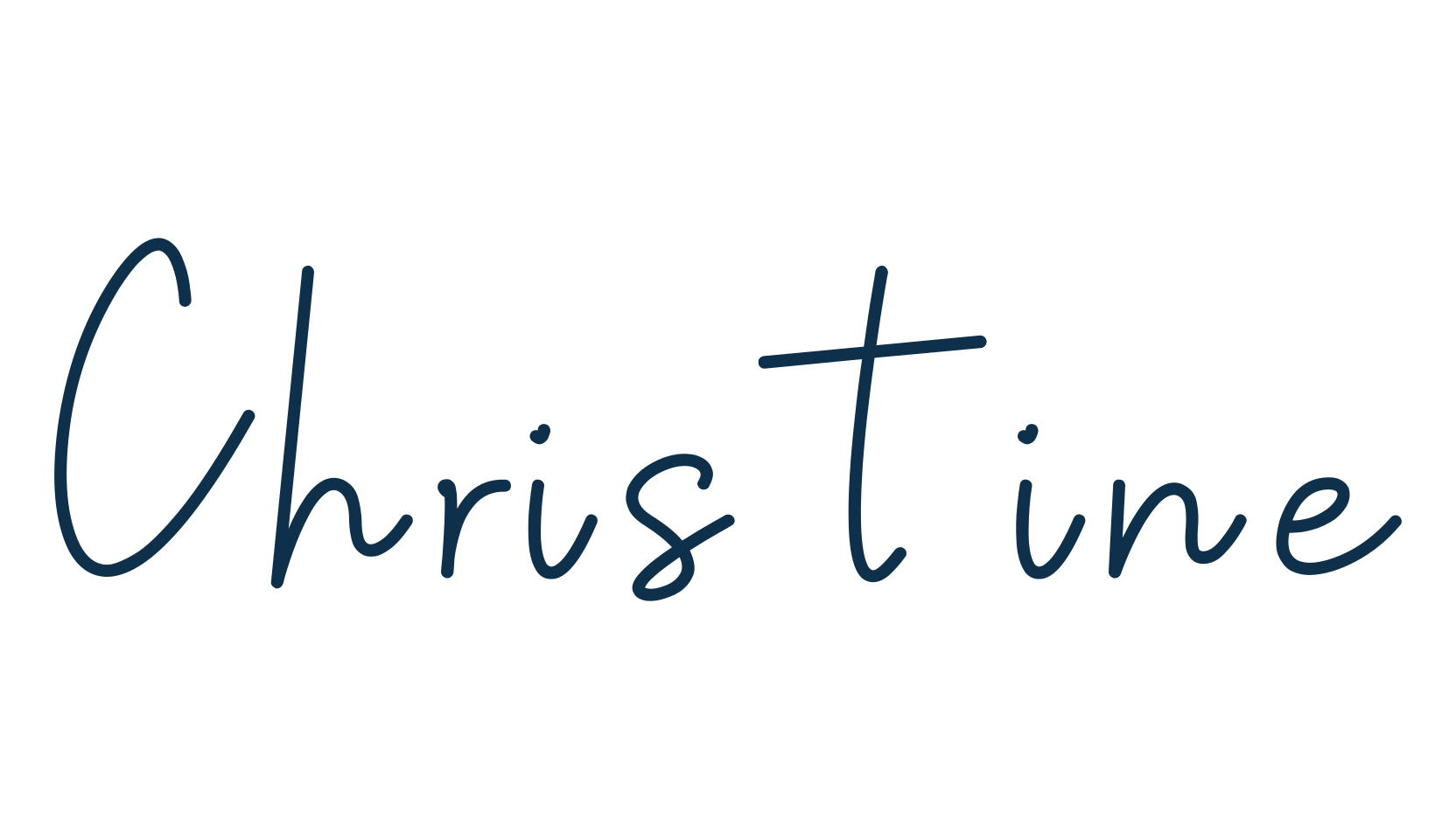 Christine (christine), handwriting font preview