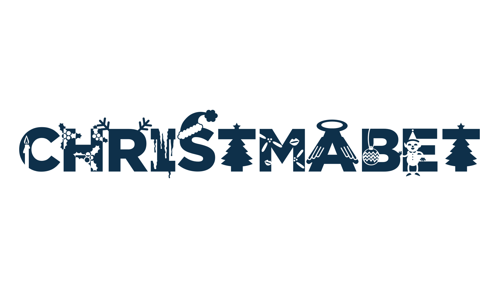 Christmabet, fancy decorative font preview