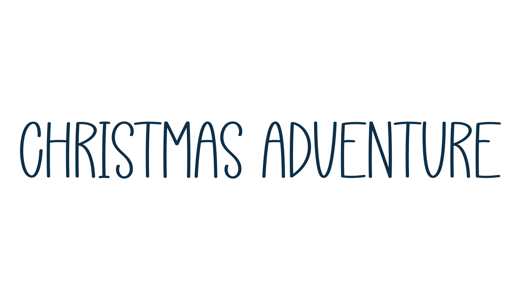 Christmas Adventure, script handwritten fancy decorative calligraphy font preview