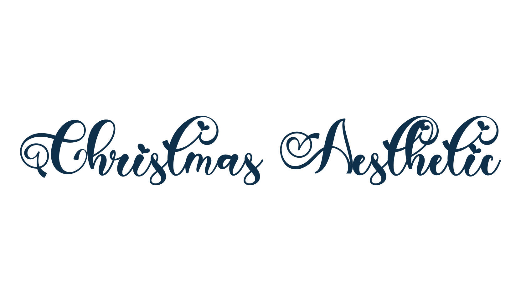 Christmas Aesthetic, fancy decorative font preview
