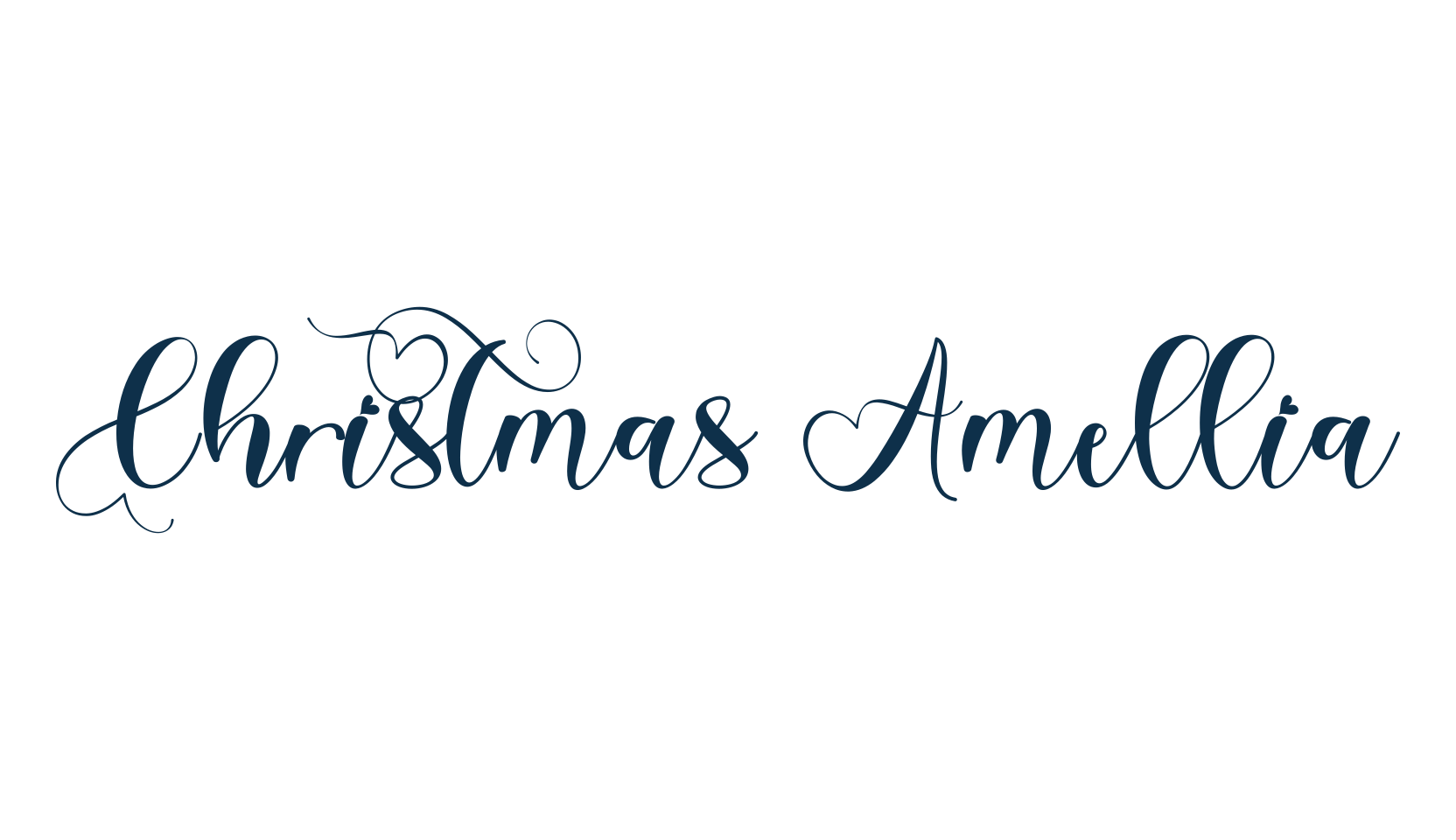 Christmas Amellia, fancy decorative font preview
