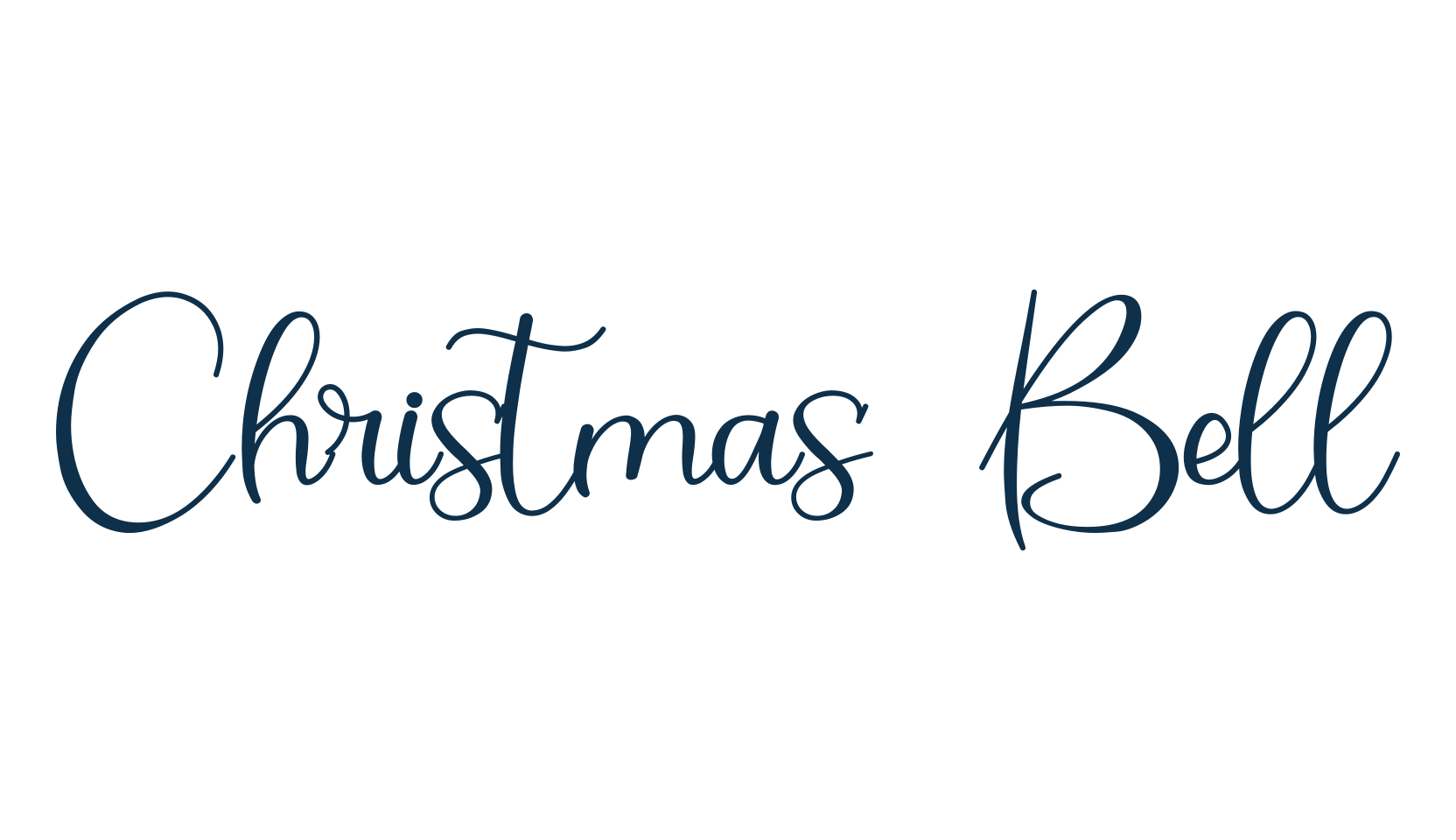 Christmas Bell, fancy decorative font preview