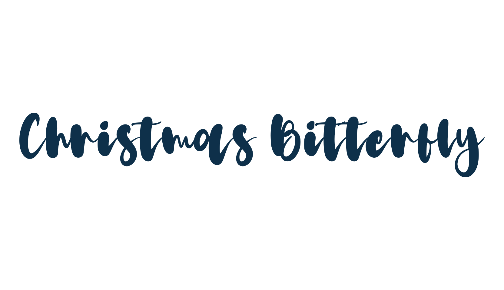 Christmas Bitterfly, various font preview