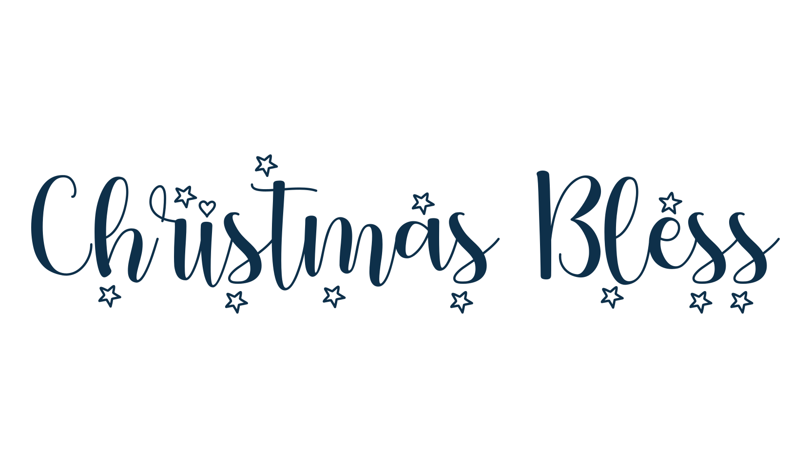 Christmas Bless, fancy decorative font preview