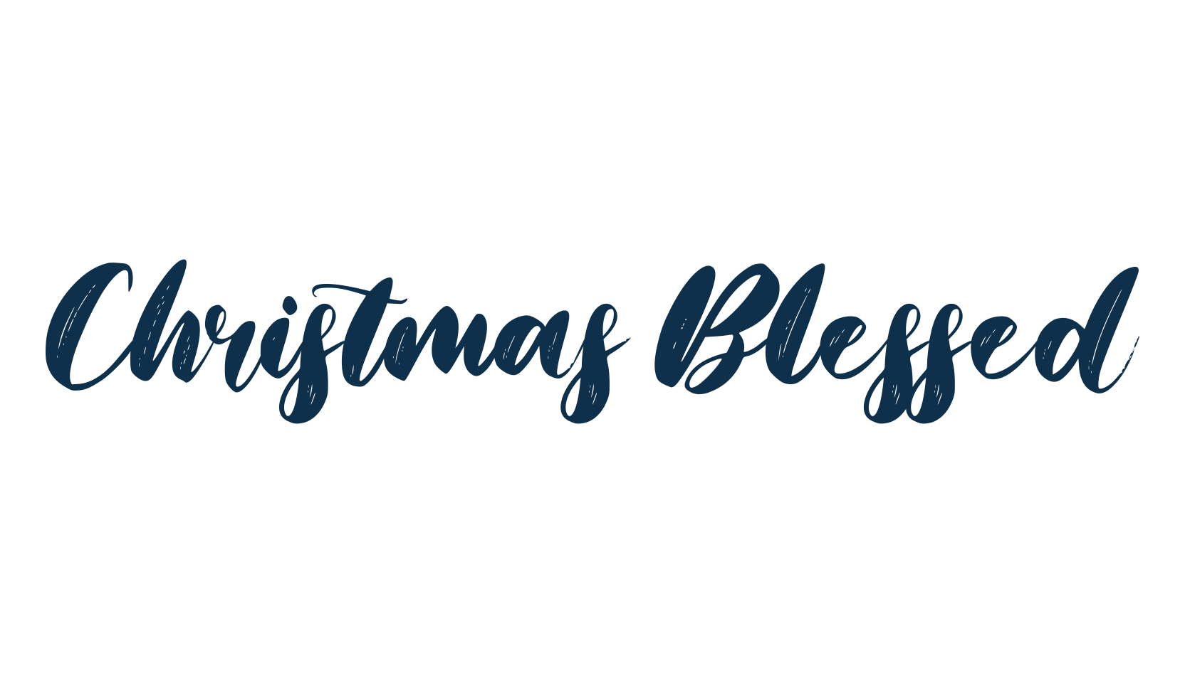 Christmas Blessed, script brush fancy decorative calligraphy font preview