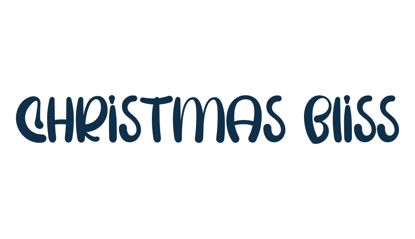Christmas Bliss, display market font preview