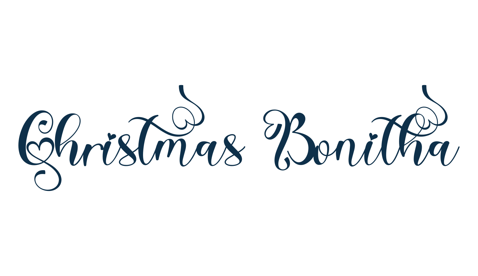 Christmas Bonitha, fancy decorative font preview