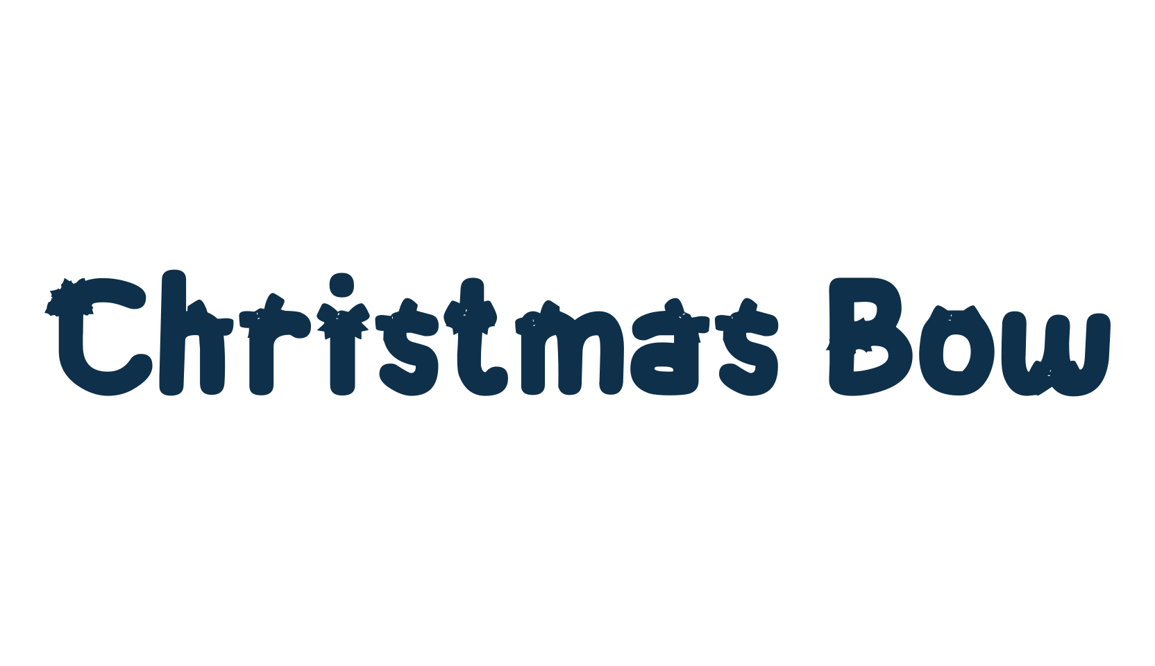 Christmas Bow, fancy decorative font preview