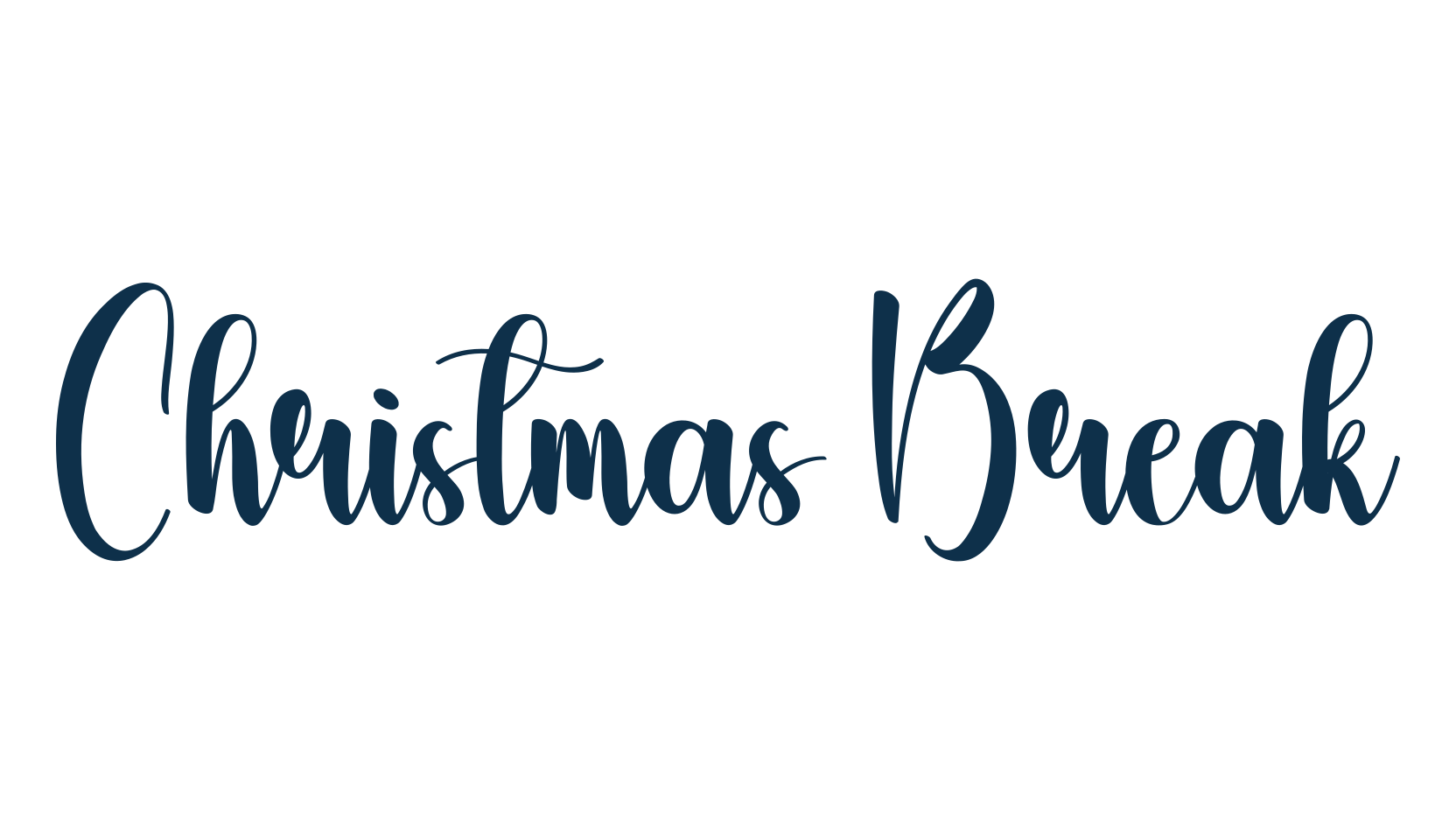 Christmas Break, calligraphy font preview