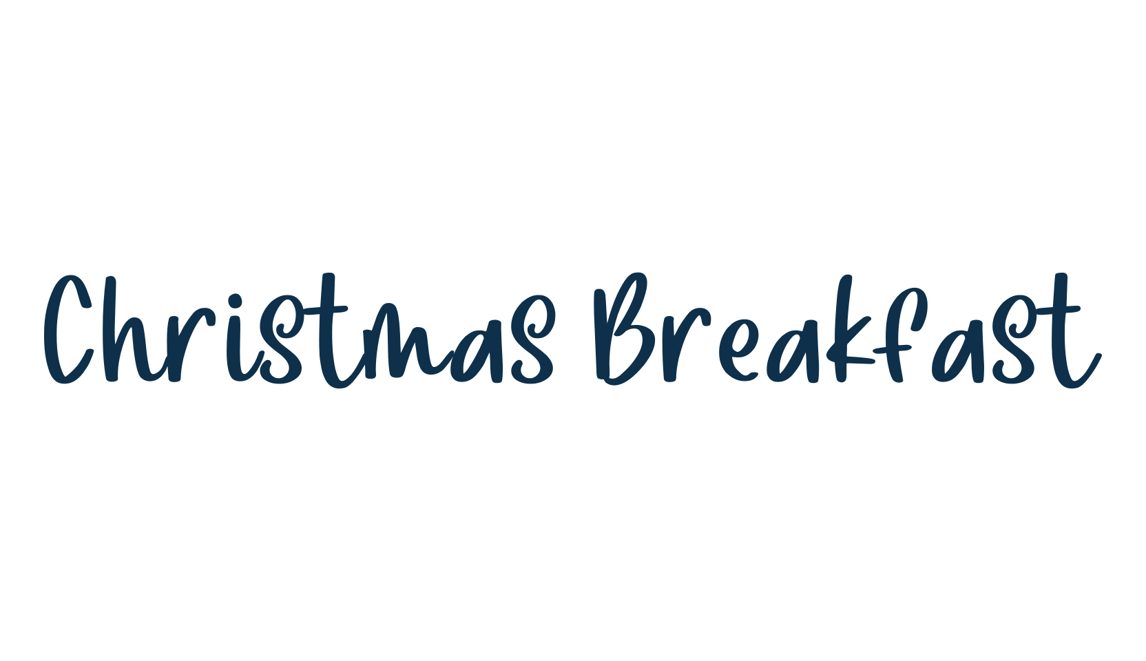 Christmas Breakfast, script handwritten fancy decorative calligraphy font preview