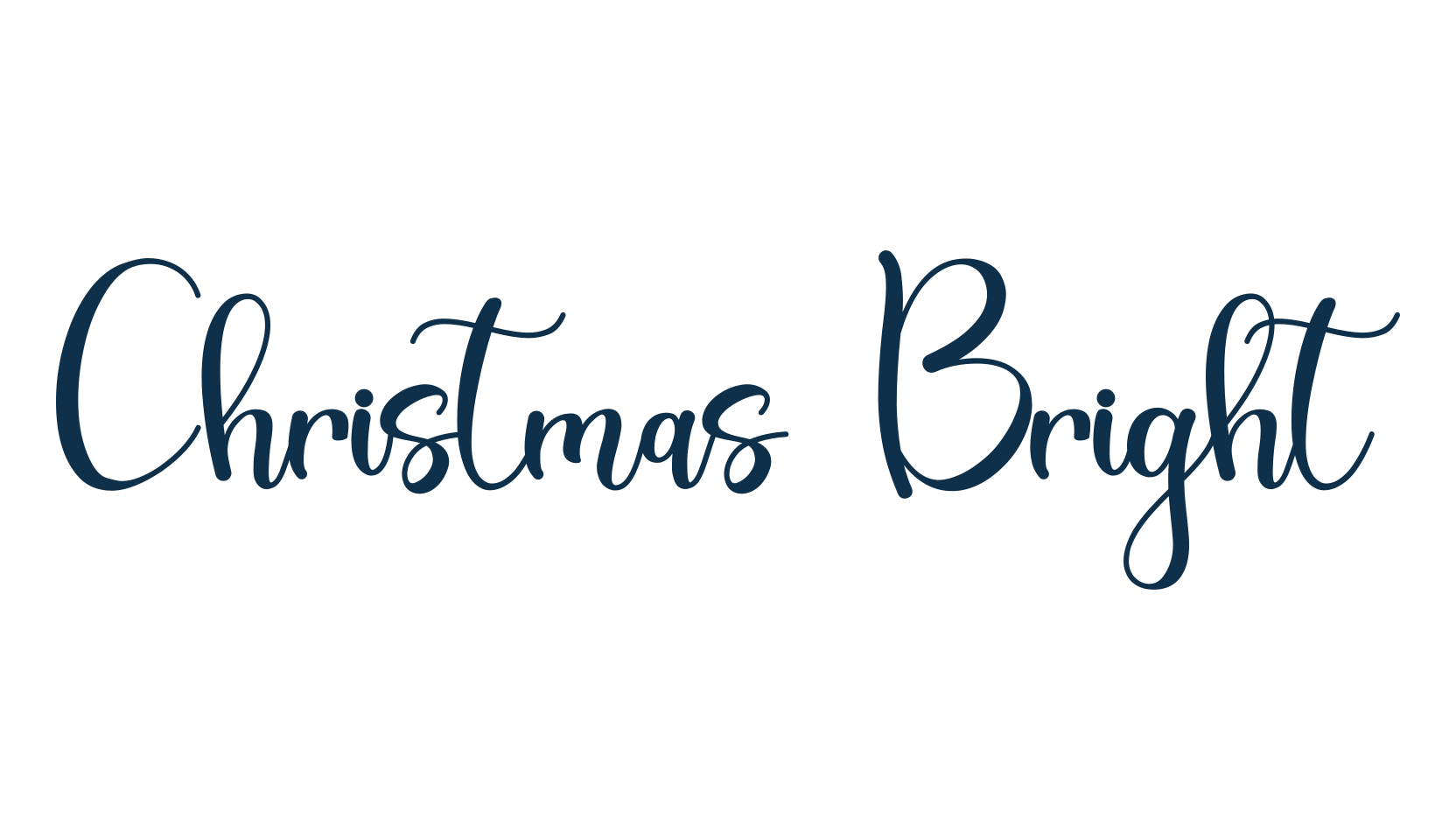 Christmas Bright, script calligraphy fancy decorative font preview