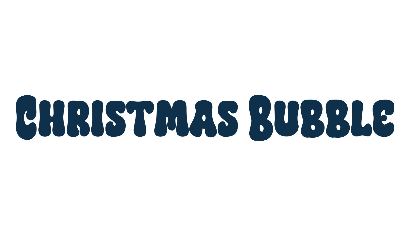 Christmas Bubble, fancy groovy decorative font preview