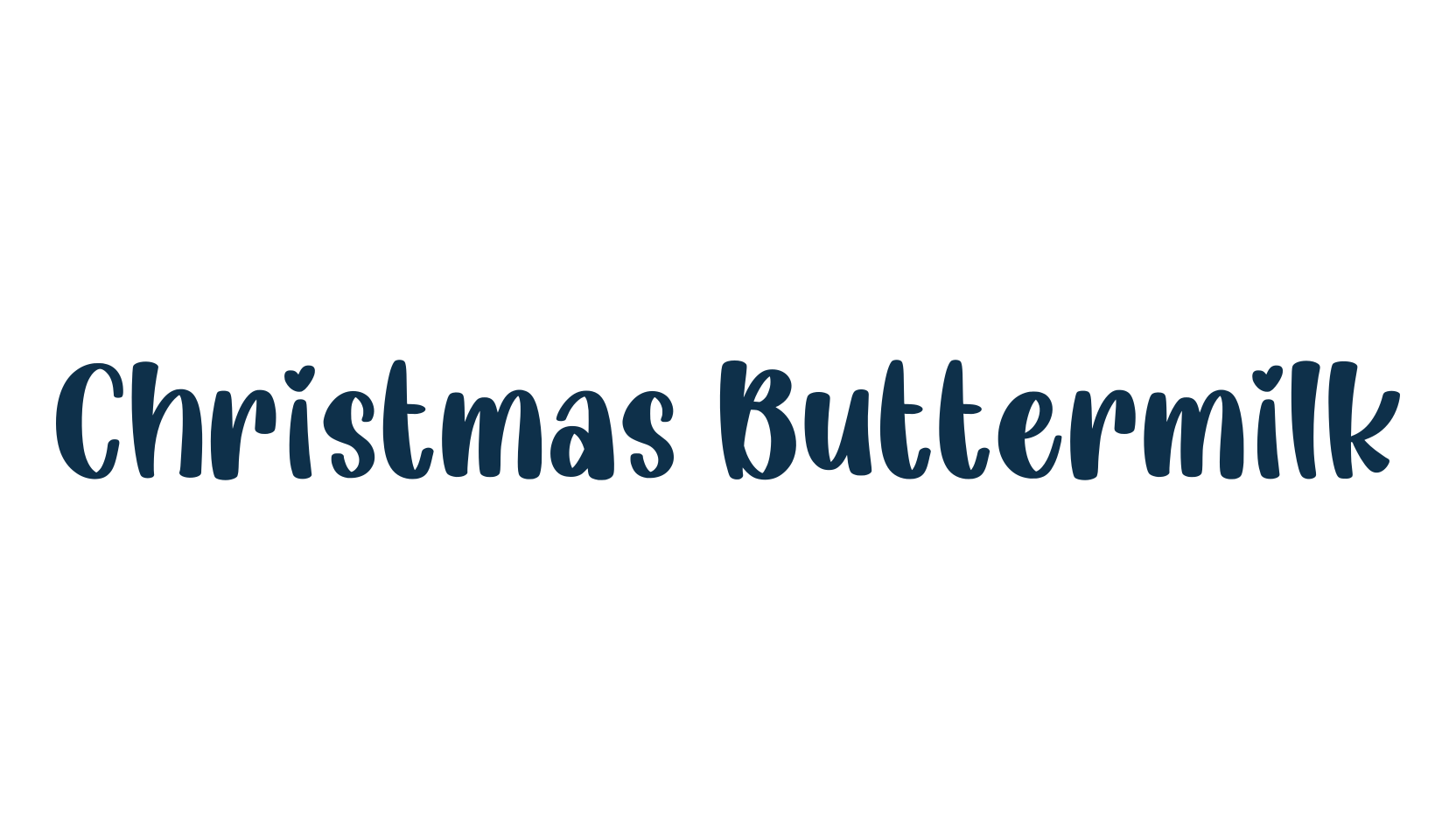Christmas Buttermilk, fancy cartoon decorative font preview