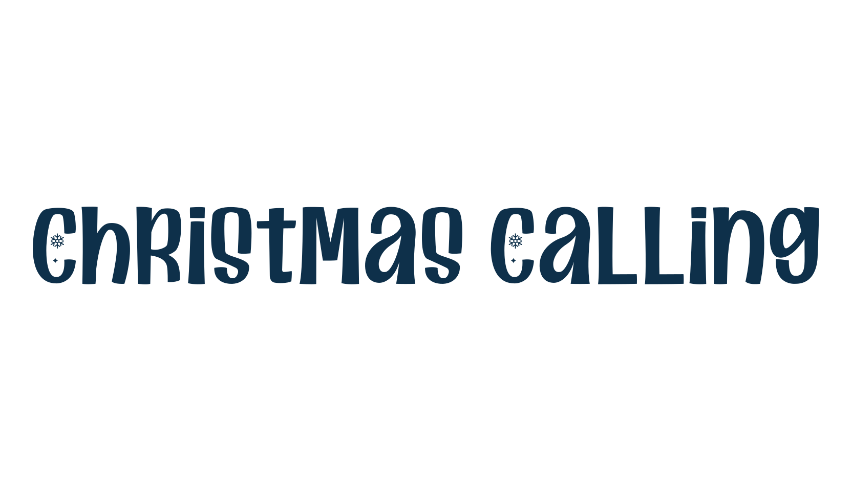 Christmas Calling, fancy decorative font preview