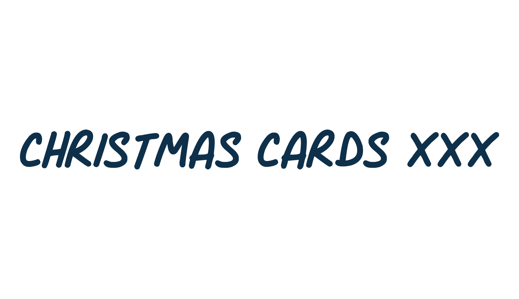 Christmas Cards xxx, display market font preview