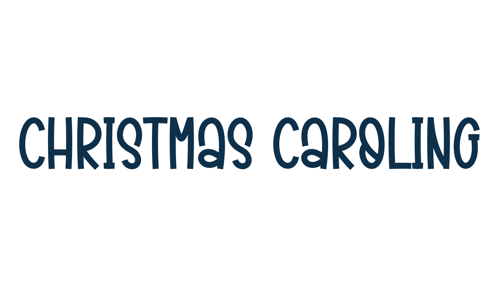 Christmas Caroling, fancy decorative font preview