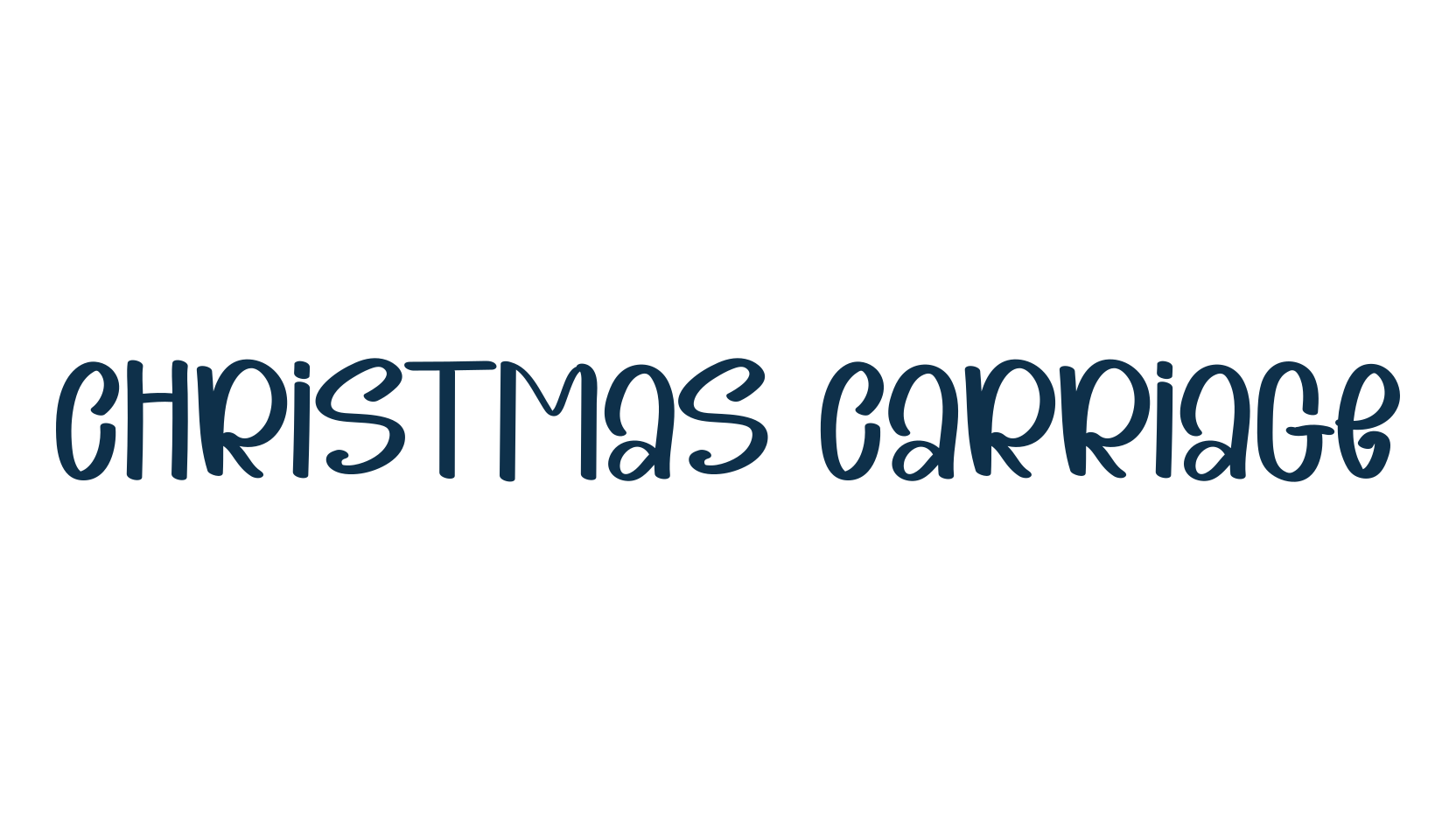Christmas Carriage, display market font preview