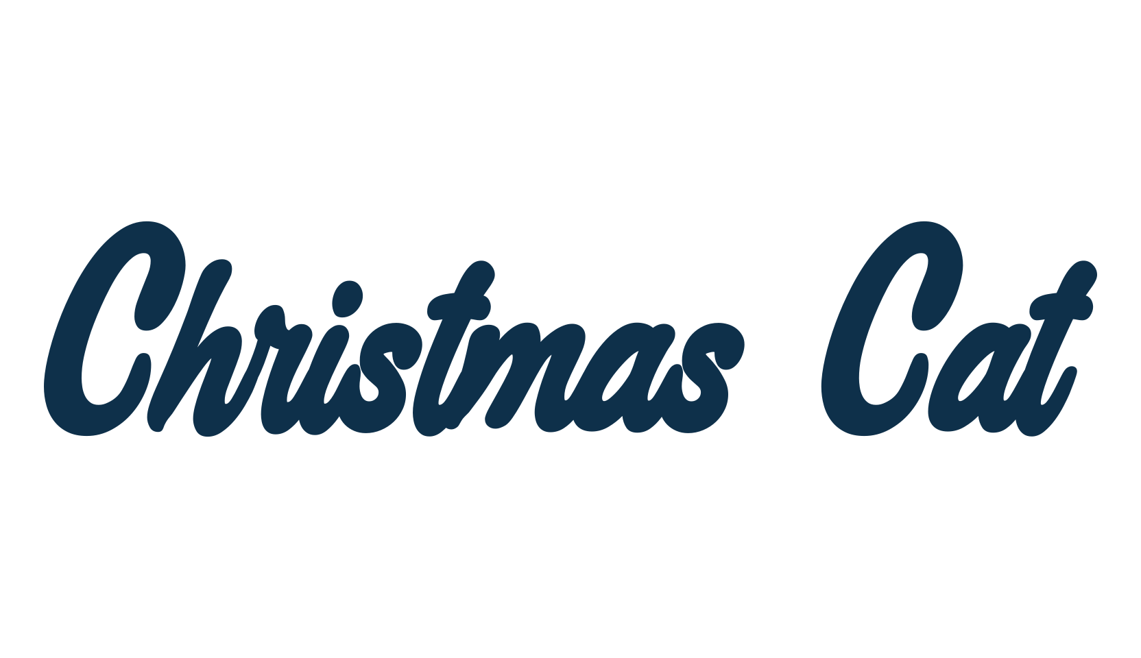 Christmas Cat, various font preview