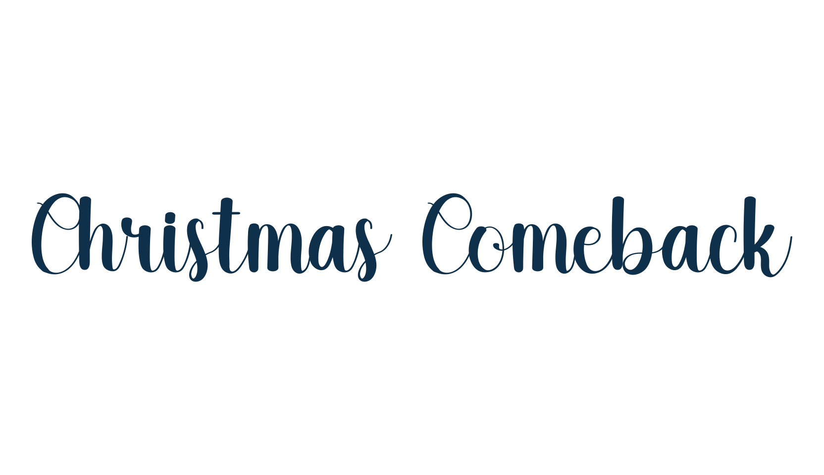 Christmas Comeback, script calligraphy fancy decorative font preview