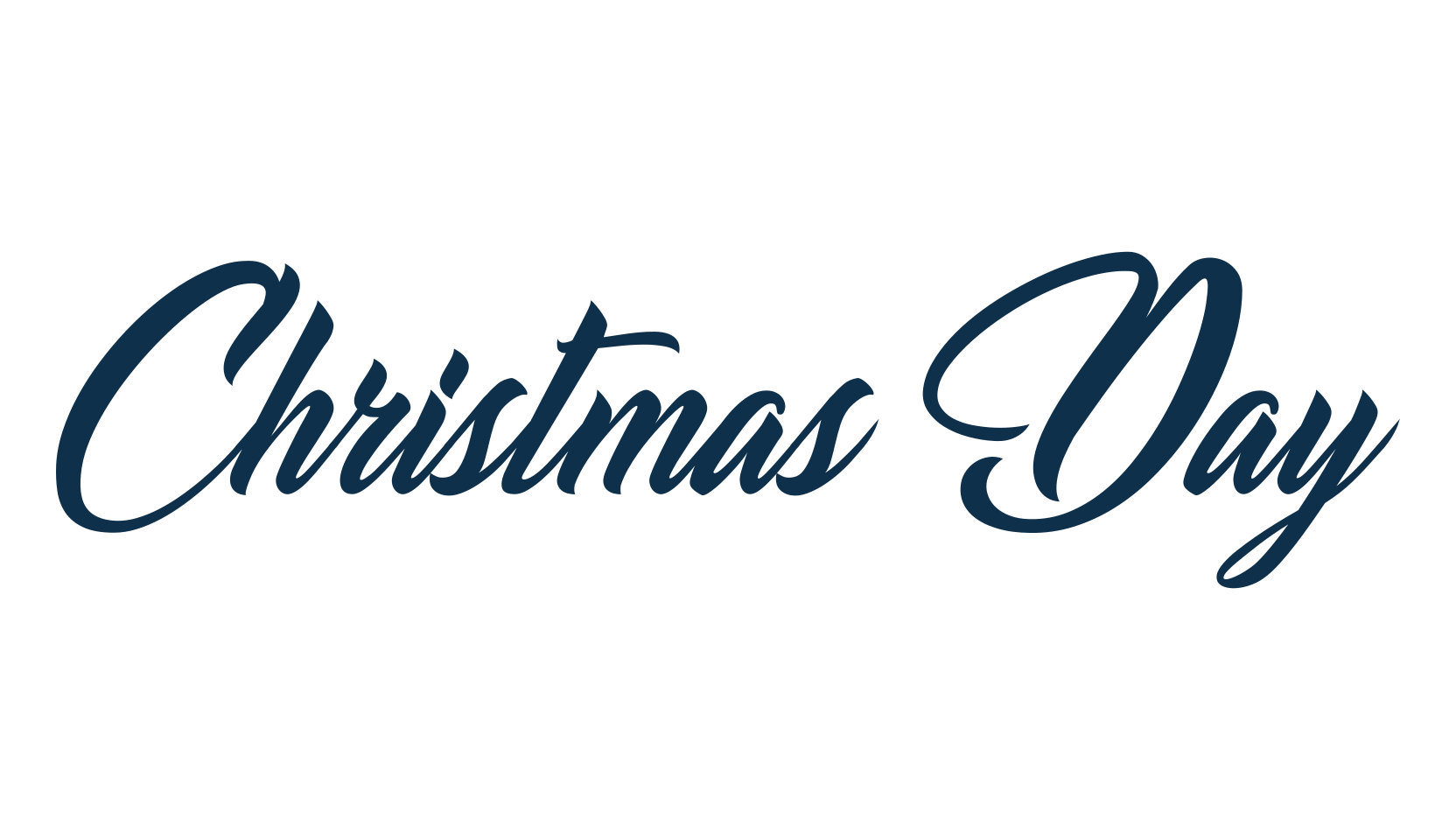 Christmas Day, calligraphy font preview