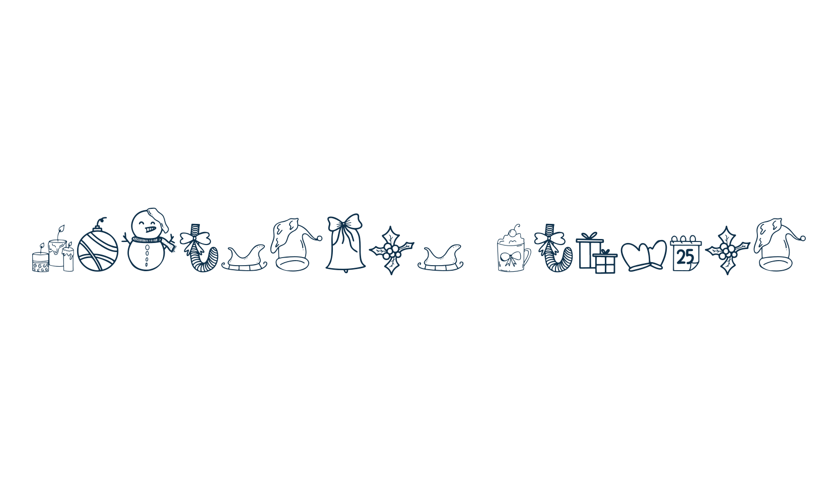 Christmas Dingbat, display market font preview