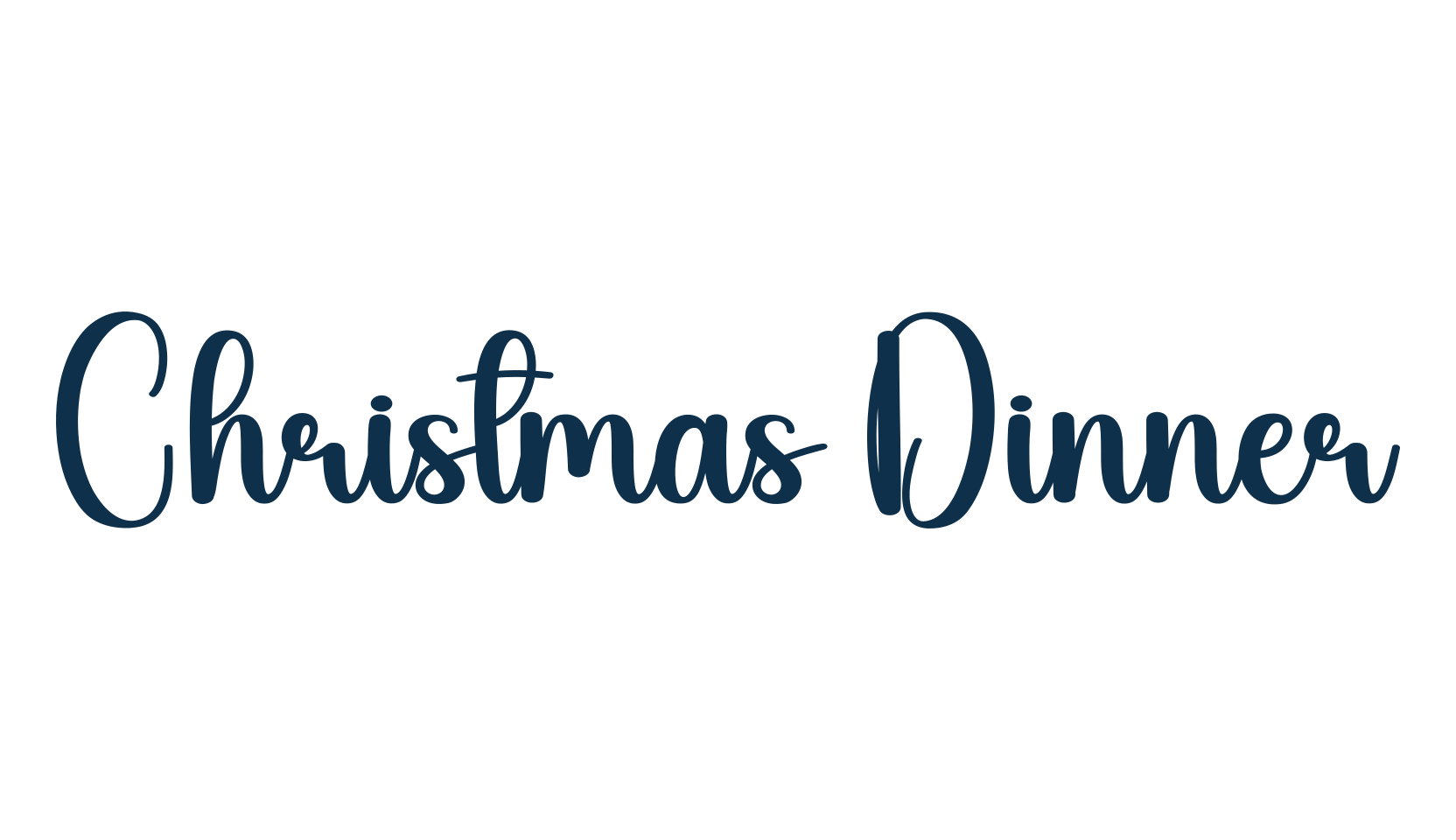 Christmas Dinner, fancy decorative font preview