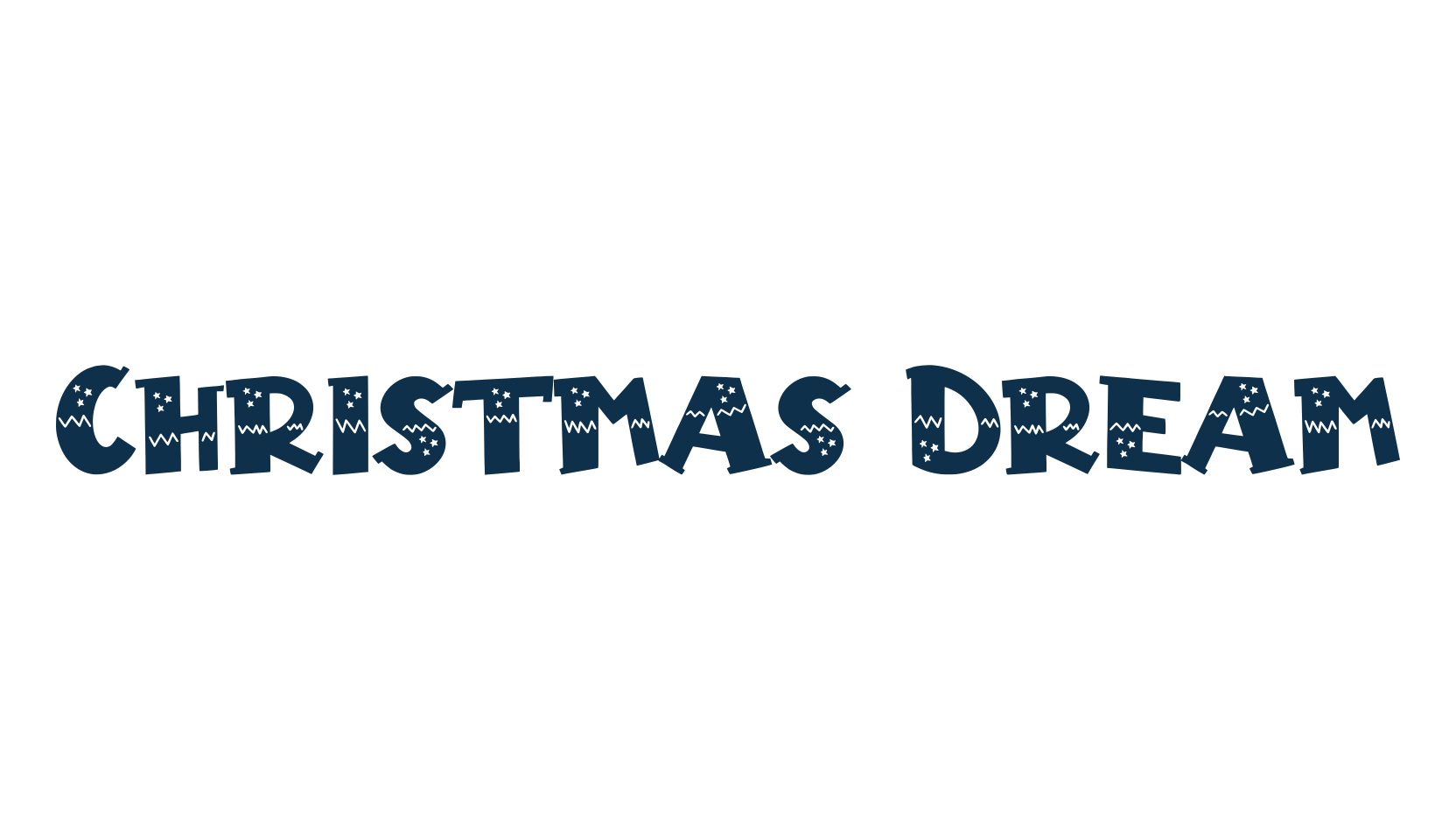 Christmas Dream, fancy decorative font preview