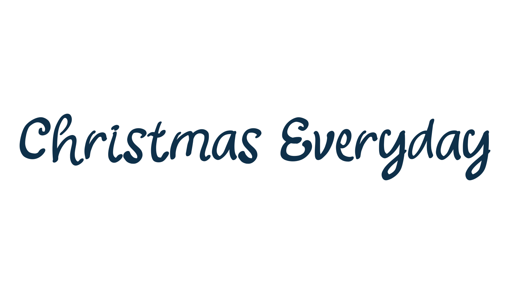 Christmas Everyday, fancy decorative font preview