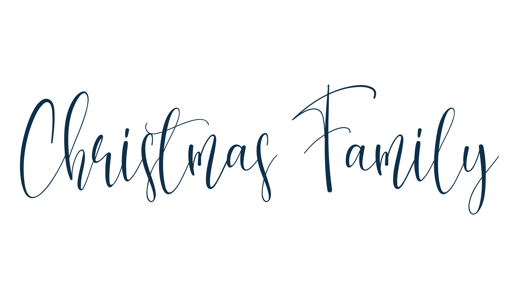 Christmas Family, handwriting font preview