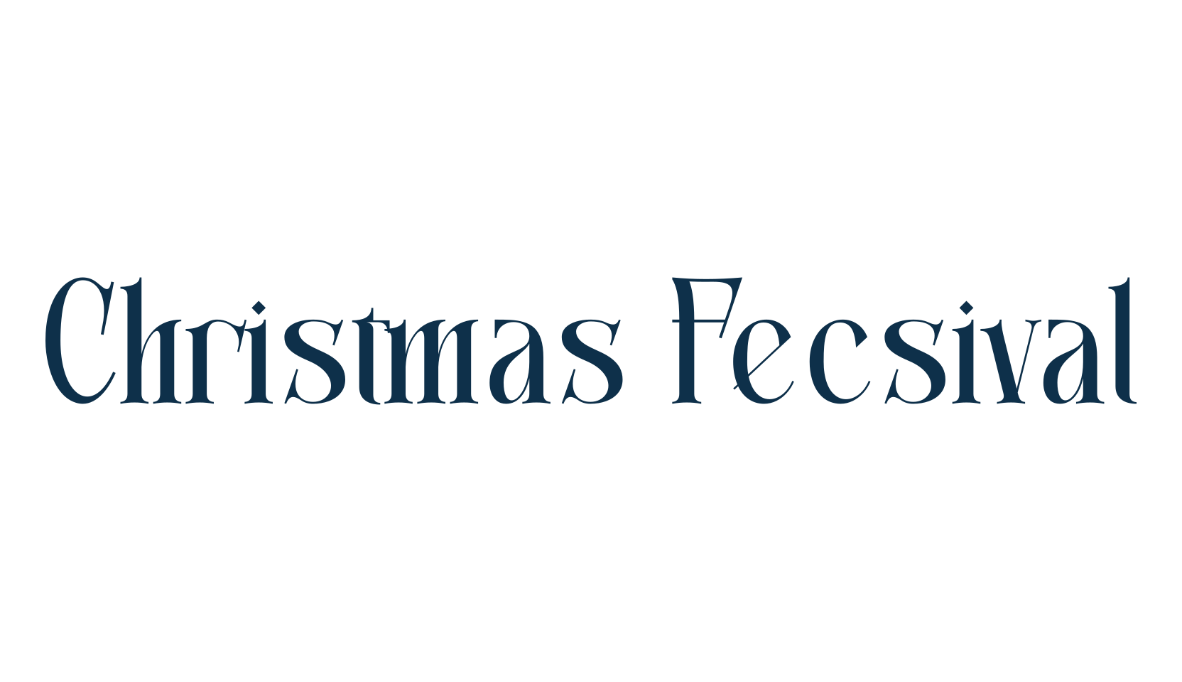Christmas Fecsival, fancy decorative font preview
