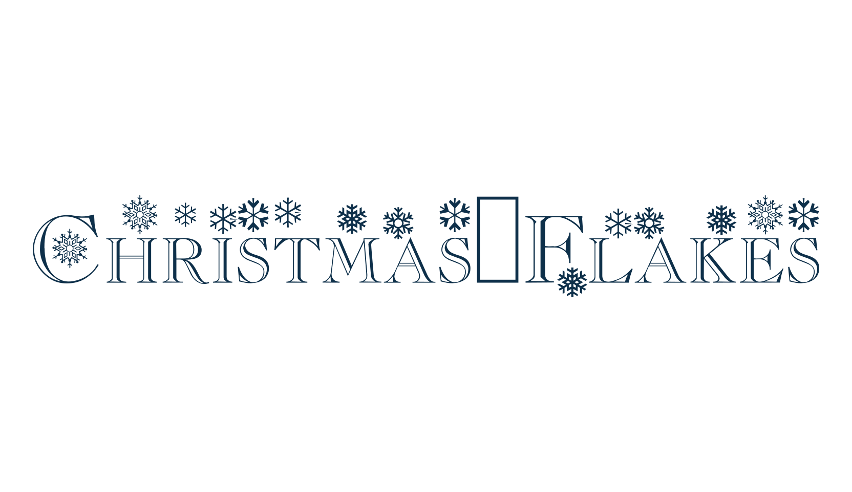 Christmas/Flakes, fancy decorative font preview
