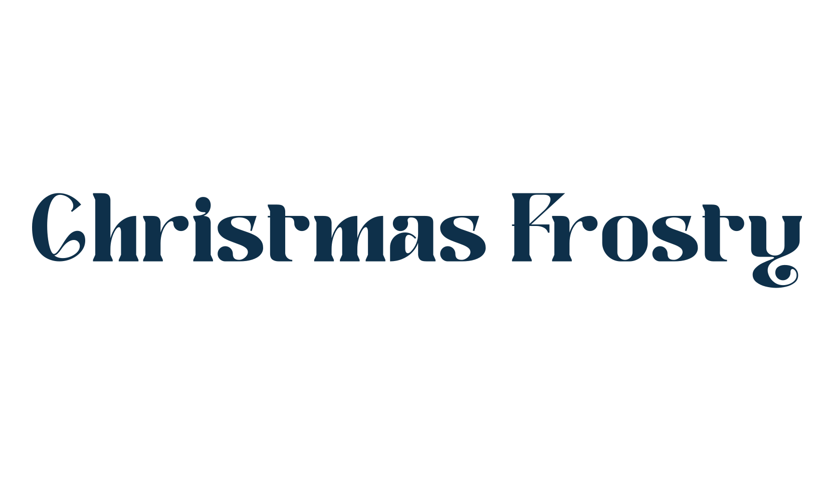 Christmas Frosty, display market font preview