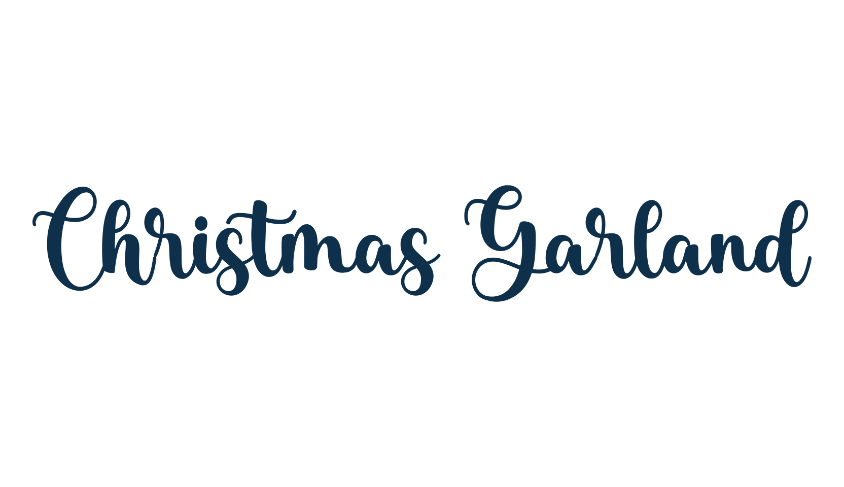 Christmas Garland, fancy decorative font preview