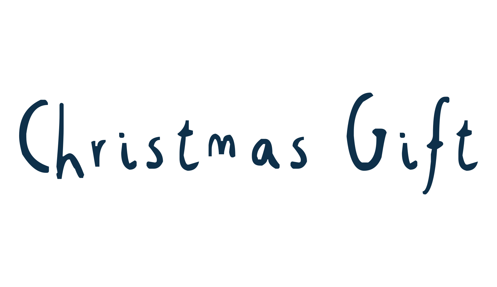 Christmas Gift, handwriting font preview