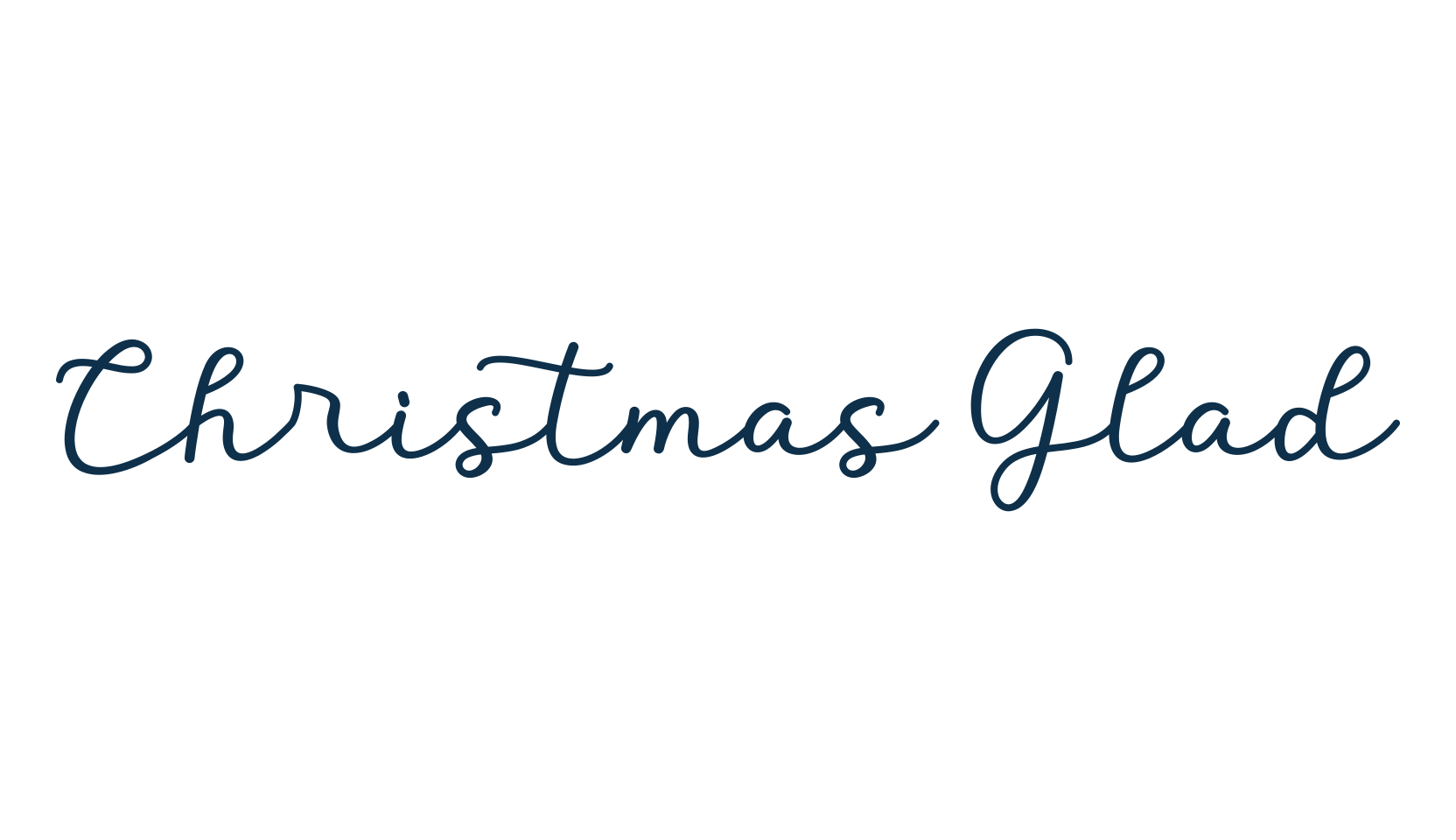 Christmas Glad, script handwritten fancy decorative calligraphy font preview