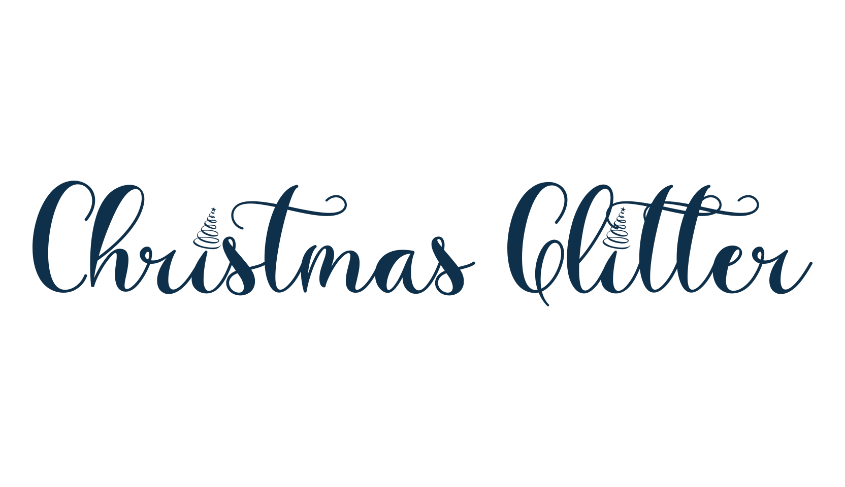 Christmas Glitter, fancy decorative font preview