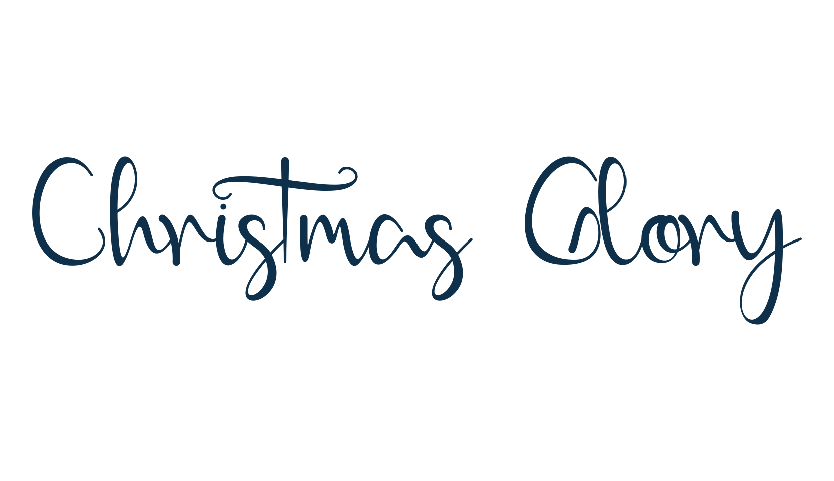 Christmas Glory, calligraphy font preview