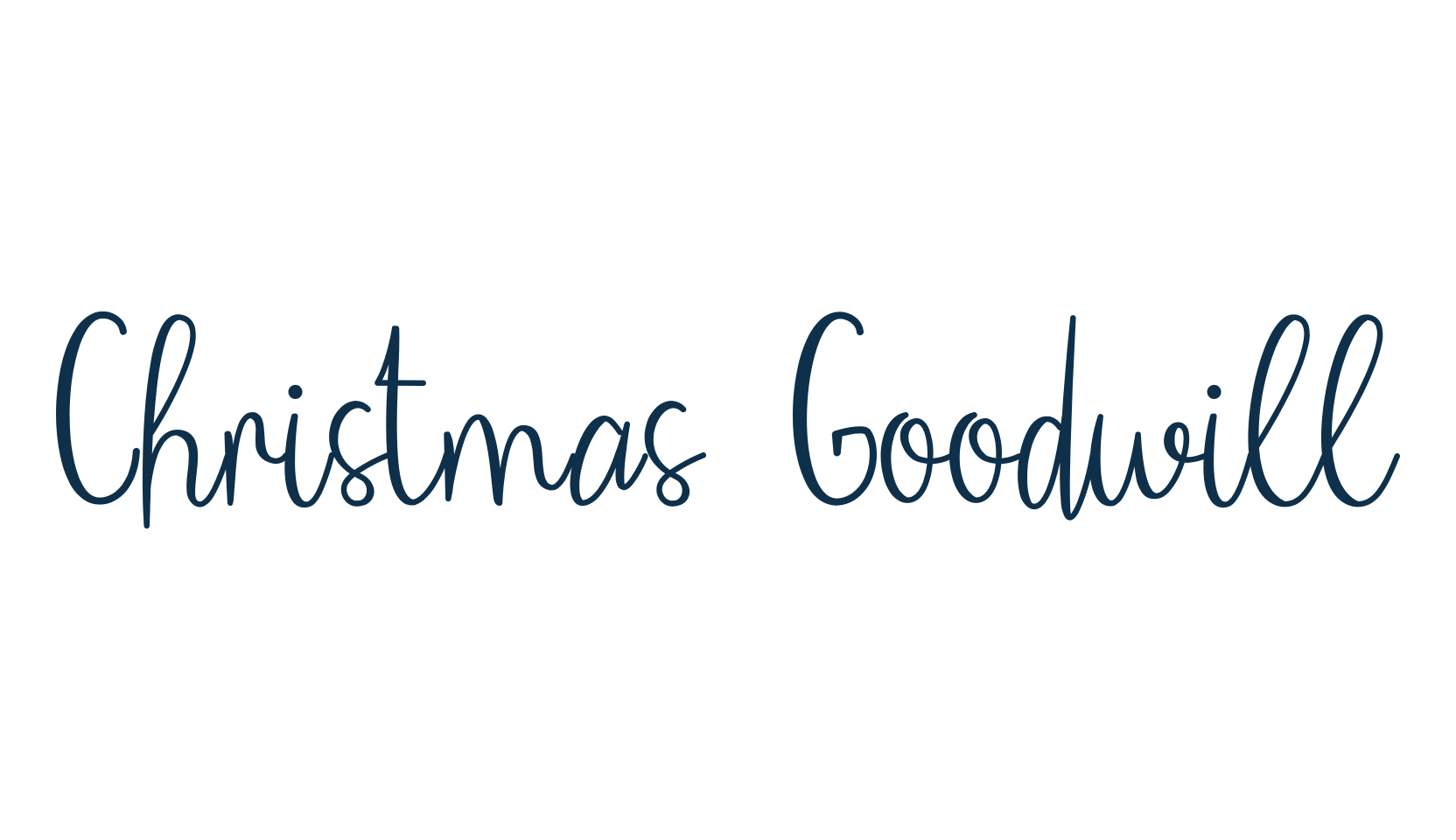 Christmas Goodwill, handwriting font preview