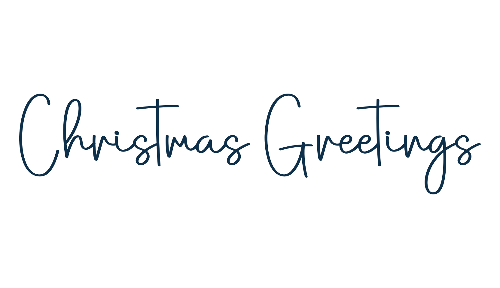 Christmas Greetings, handwriting font preview