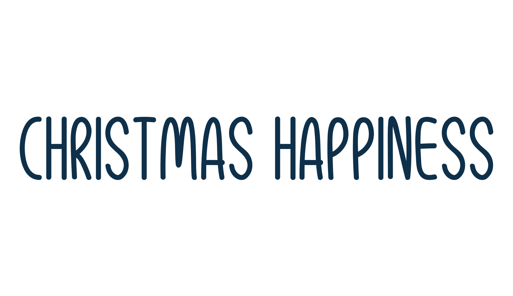 Christmas Happiness, script handwritten fancy decorative calligraphy font preview