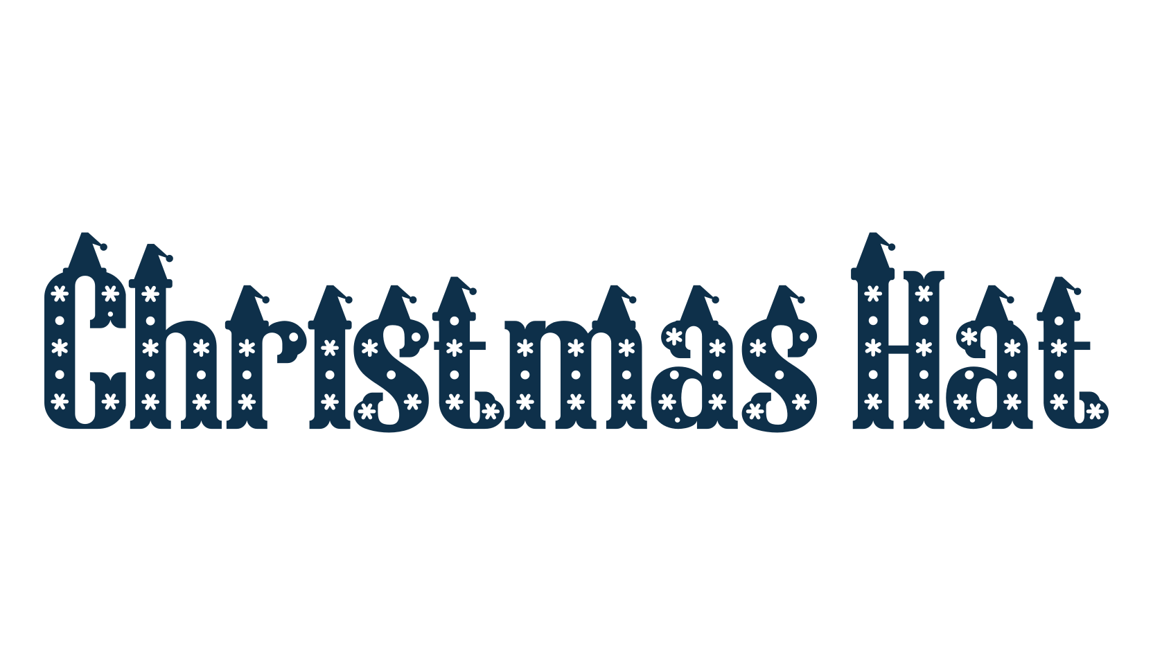 Christmas Hat, fancy decorative font preview