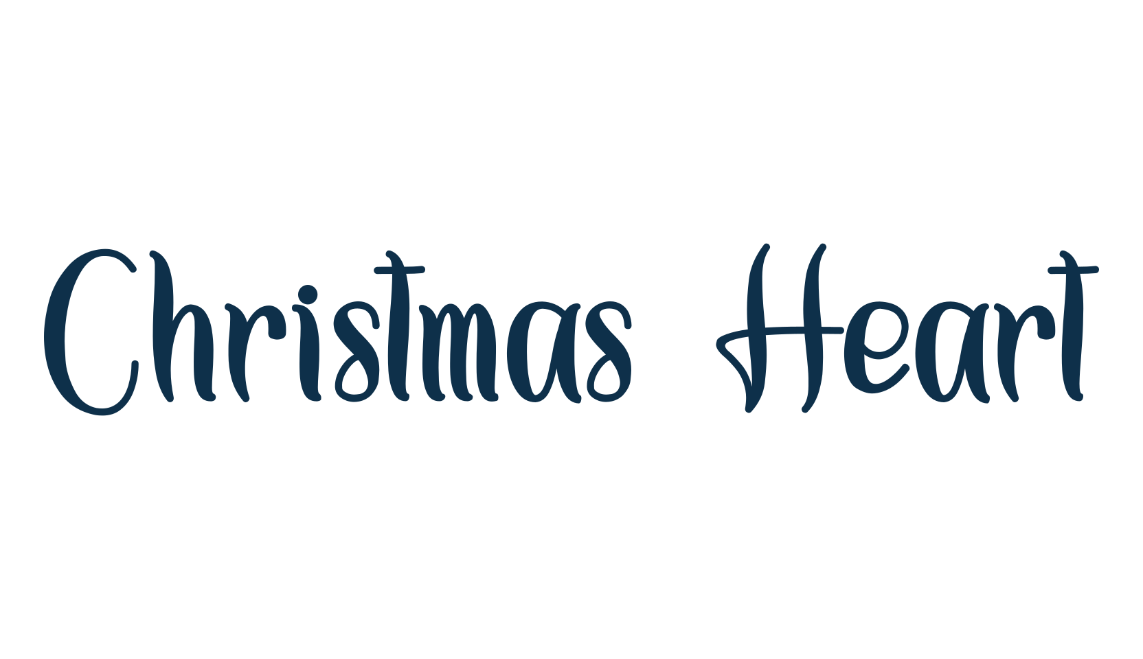 Christmas Heart, fancy decorative font preview
