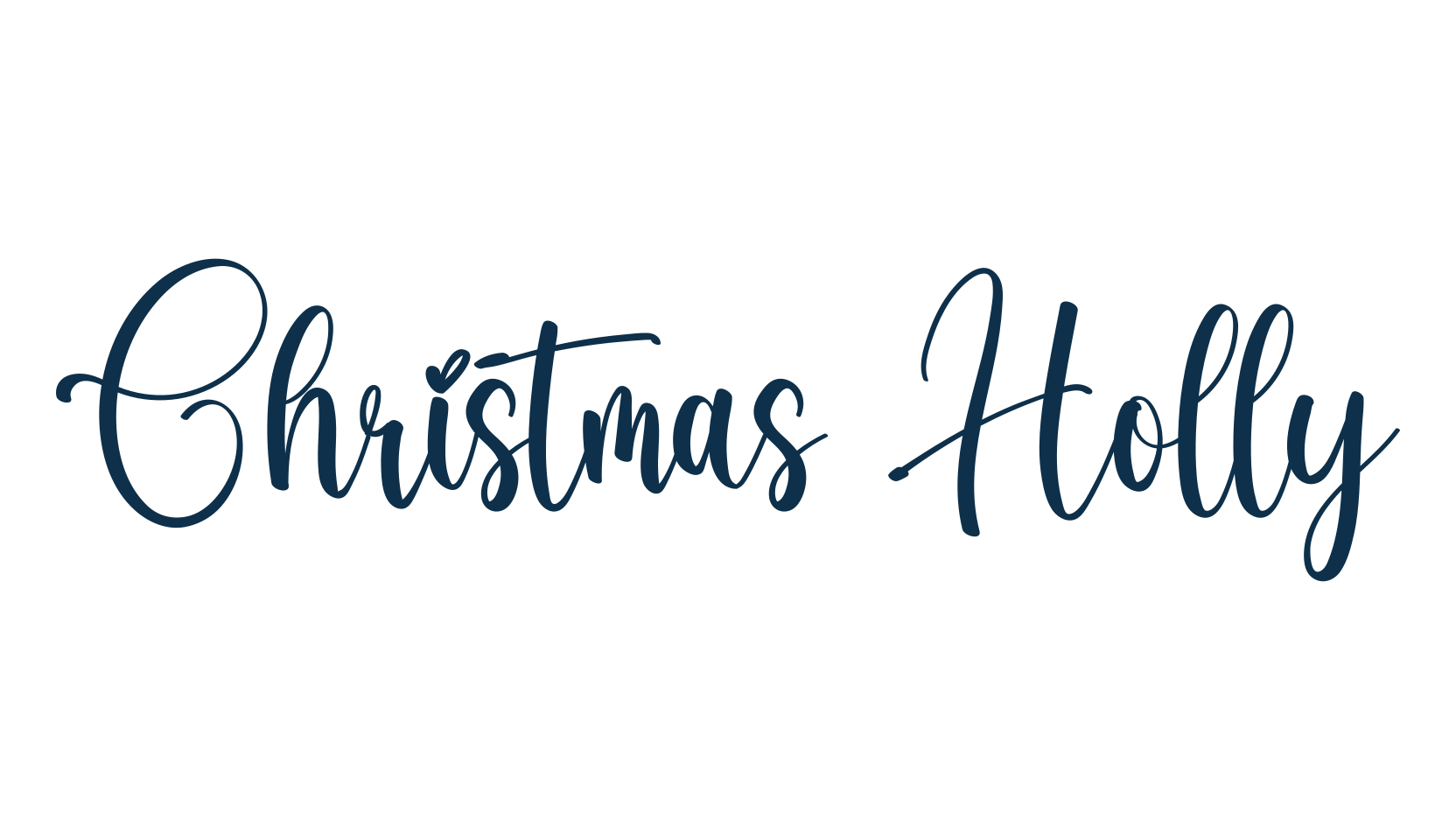 Christmas Holly, script handwritten fancy decorative calligraphy font preview