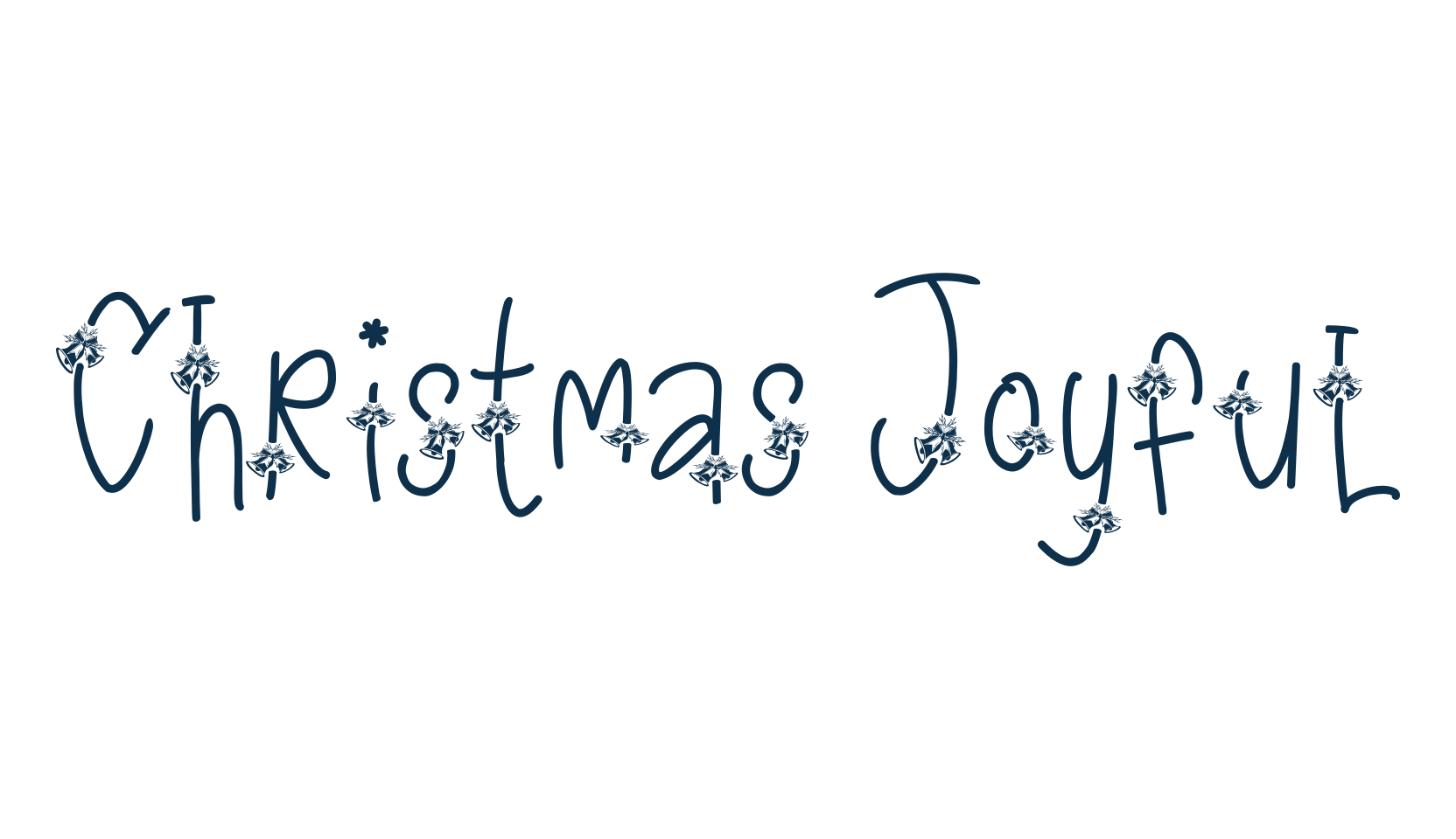Christmas Joyful, fancy decorative font preview