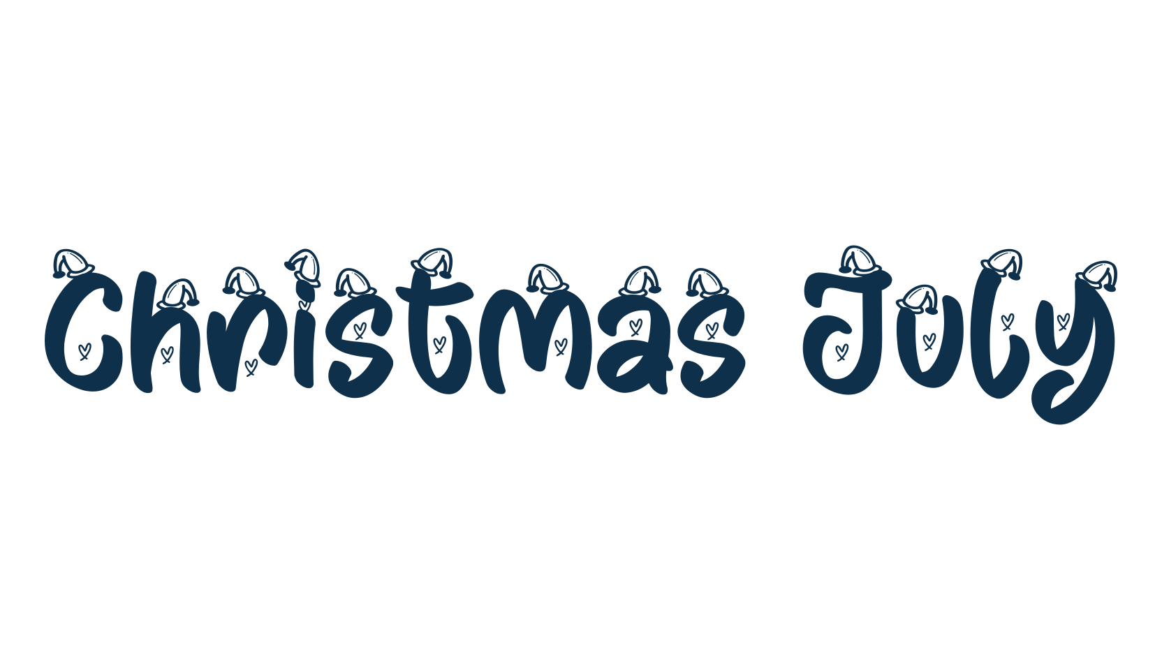 Christmas July, fancy decorative font preview