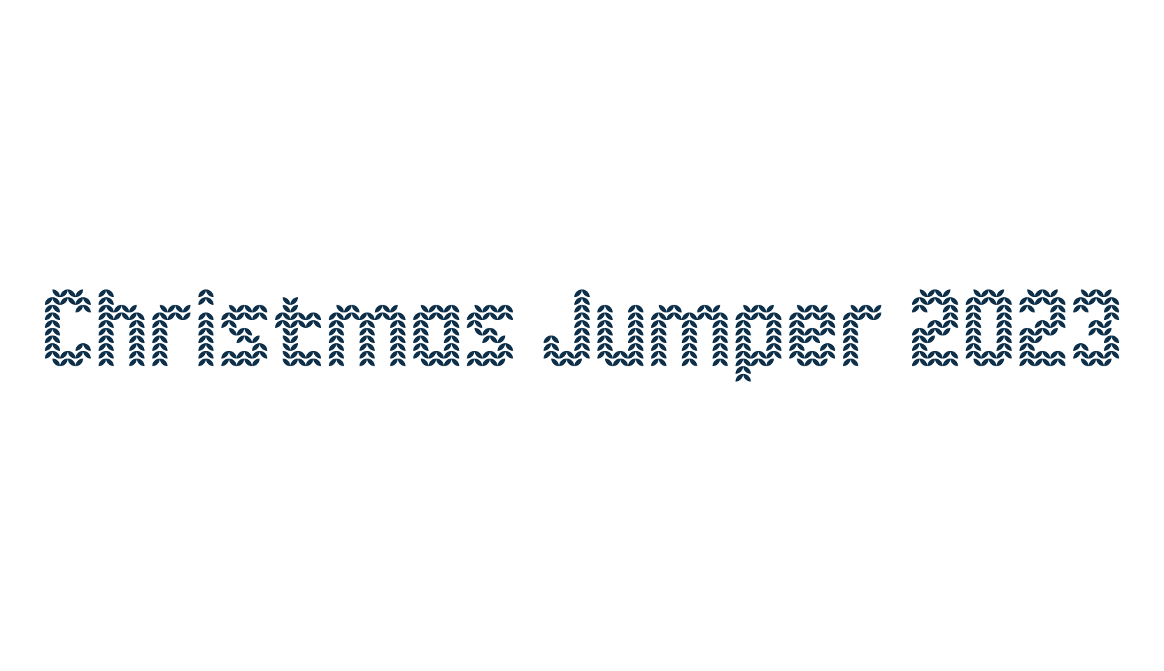 Christmas Jumper 2023, fancy decorative font preview